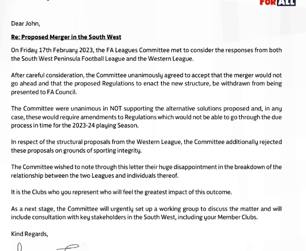 Head of National League System, on behalf of The FA Leagues Committee, Laurence Jones. 