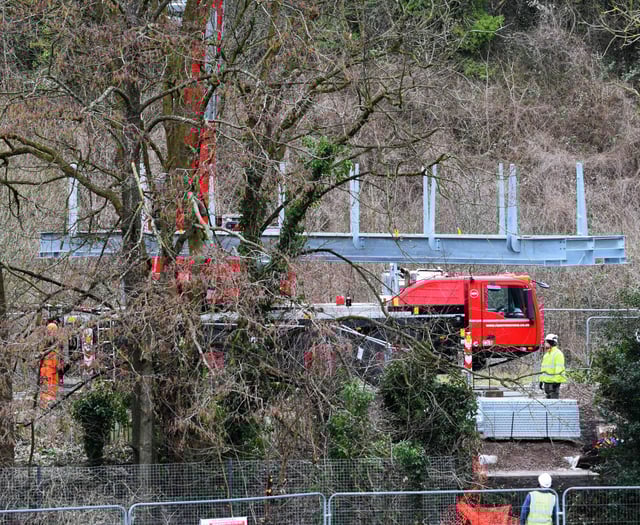 A footbridge in Radstock is nearing completion after a nine year wait