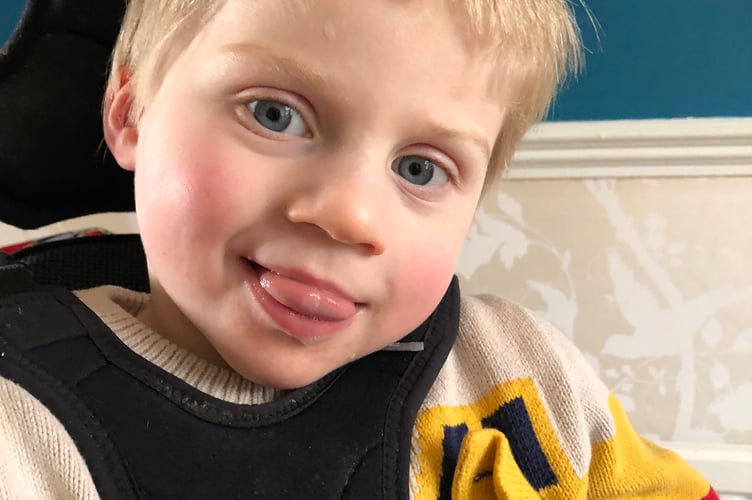 Hugo, who has been diagnosed with a rare condition. 