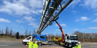 M5 will close overnight for gantry removal - plan your journey now
