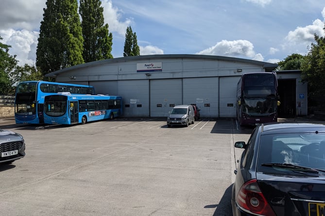 The Weston Island bus depot in Bath.