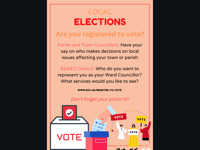 Local Elections are coming up, have you registered? 