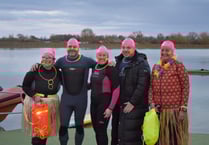 RUHX Supporters take a dip in cold water for RUH Bath