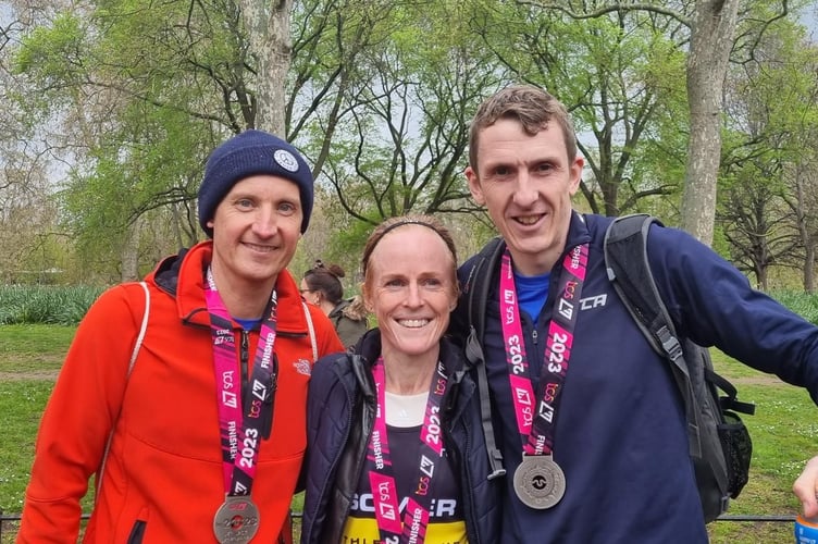 Tori and Daryl at the London Marathon.