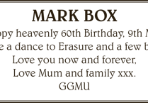 Remembering Mark Box on his 60th birthday