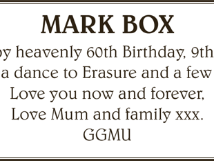 Remembering Mark Box on his 60th birthday