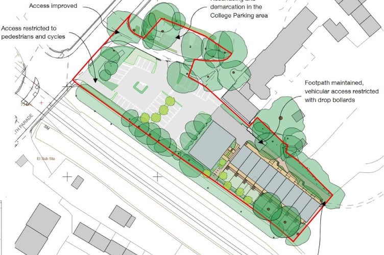 Plans For 18 Homes On The North Parade Car Park On North Hill Mews In Frome. CREDIT: Agile