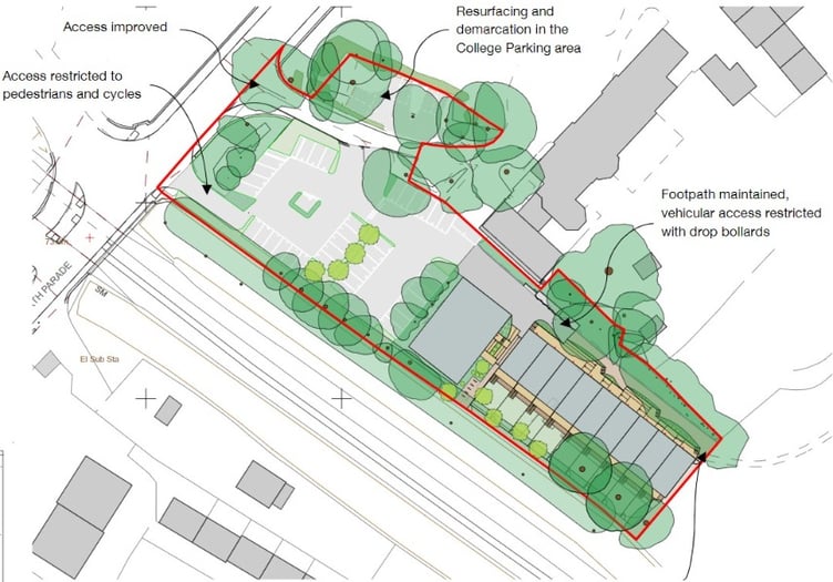 Plans For 18 Homes On The North Parade Car Park On North Hill Mews In Frome. CREDIT: Agile