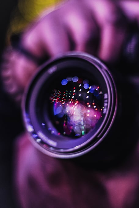 Camera taking a photograph.