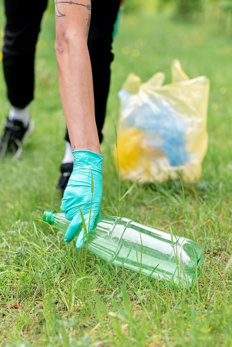 Litter picking. 