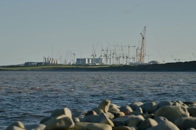 The Hinkley Point C site on the West Somerset coastline.