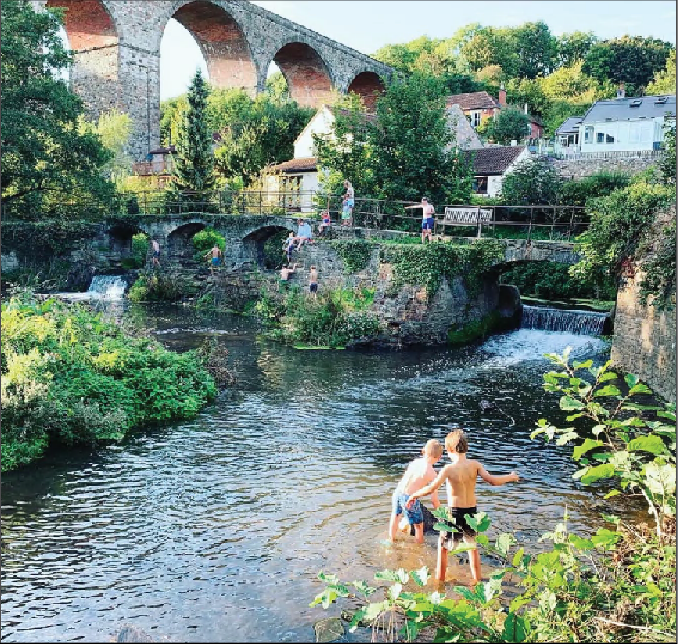 A popular spot for wild swimming  in Pensford on the River Chew.