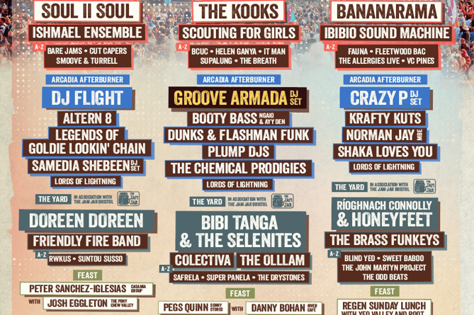Valley Fest line-up.