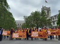Radstock and Bath residents join ‘Just Stop Oil’ slow march in London