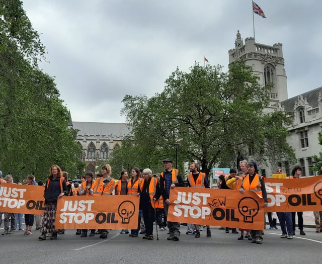 Radstock and Bath residents join ‘Just Stop Oil’ slow march in London