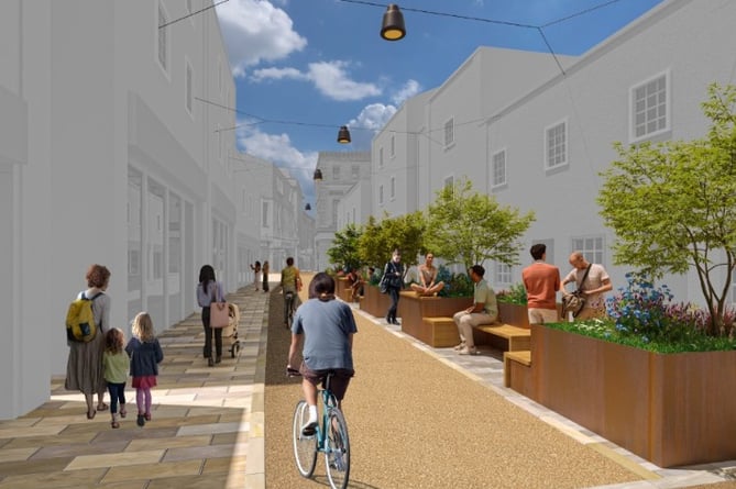 Artist_'s impression of enhancements on High Street in Shepton Mallet - Mendip District Council 