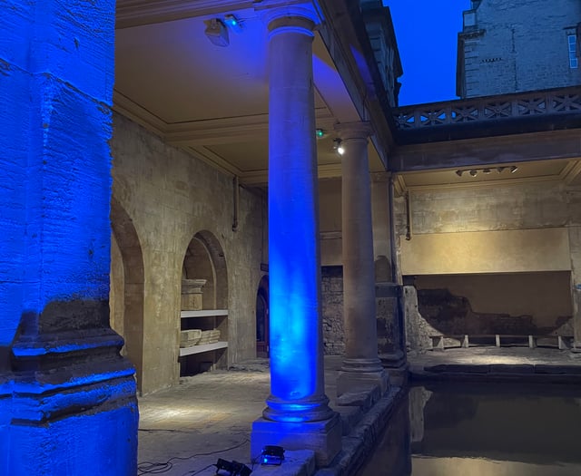 Local landmarks illuminated in NHS blue for health service's 75th