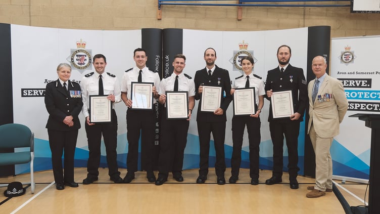 Officers receiving Certificate of Commendation