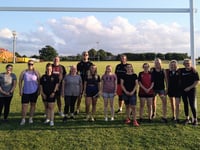 Ladies Social Team learn techniques from Bath Rugby Community Coach