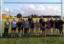 Ladies Social Team learn techniques from Bath Rugby Community Coach
