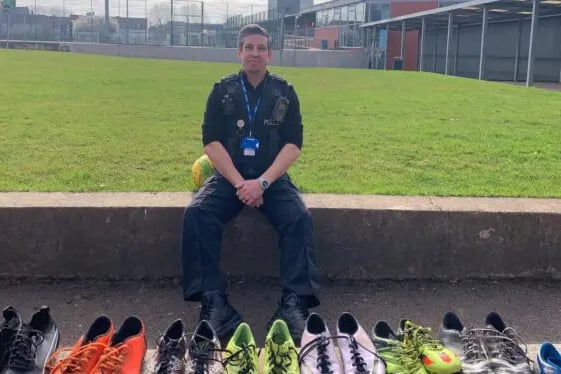 Avon and Somerset Police Officer, Ryan Day, re-launched an initiative to help vulnerable Bristol people play football.