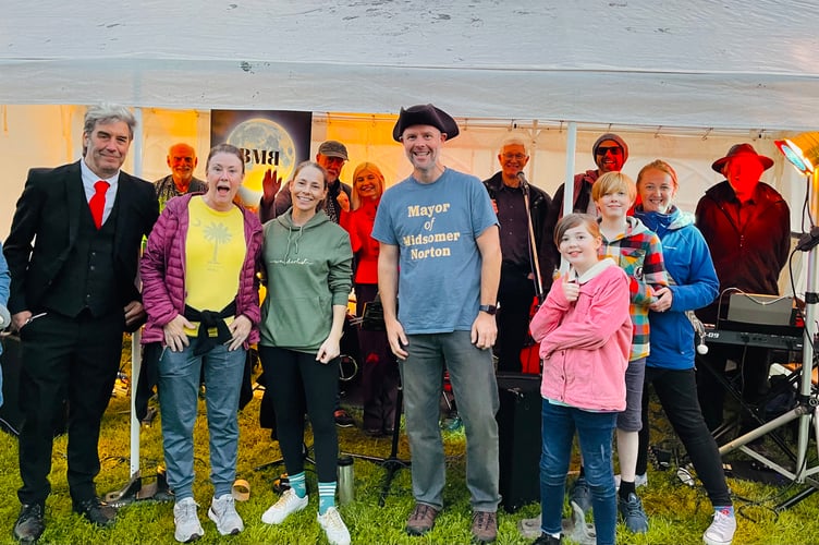 Enjoying the music with their families were  Cllr Alun Pughe and the Mayor of Midsomer Norton, Cllr Gordon Mackay from Midsomer Norton Town Council.