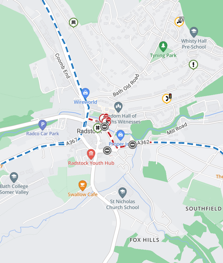 Frome Road, Radstock, will be closed completely for the first week of improvements.