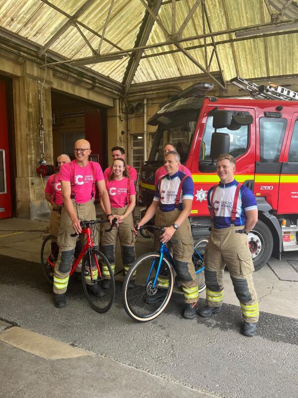 Avon Fire & Rescue take on Bath to Paris ride in Cancer  Research UK fundraiser