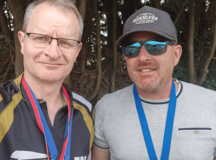 Ian Garforth (left) and Jake Appleton (right) at Bath Archers Novice Tournament.