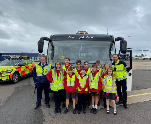 Winford School pupils rename bus