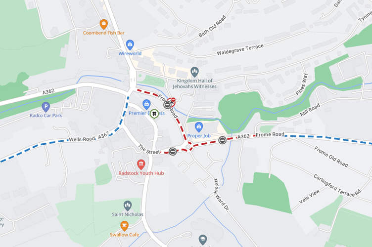 FROME OLD ROAD, RADSTOCK, to close for Bristol Water works