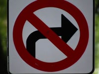 No right hand turn
