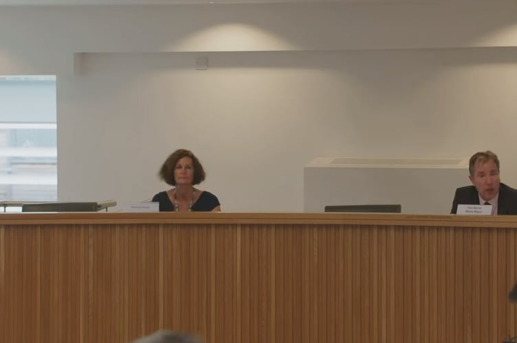 West of England Combined Authority mayor Dan Norris and chief executive Patricia Greer at the Weca committee on June 25, 2021