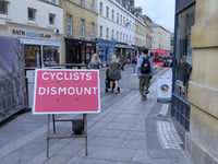  Councillor criticises “cyclists dismount” sign
