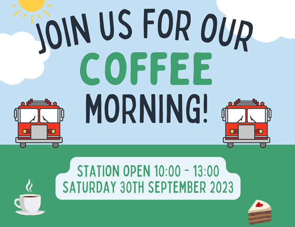 Avon Fire & Rescue will be hosting a Macmillan Coffee Morning.