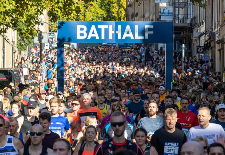 Bath Half Marathon runners.