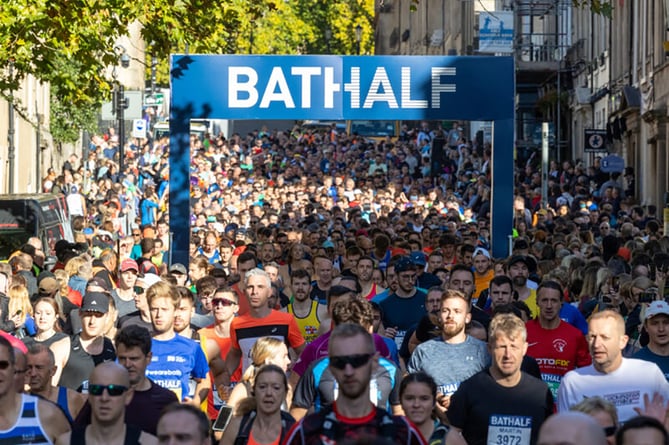 Bath Half Marathon runners. 