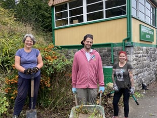 Cut and slash at  Midsomer Norton Station