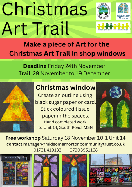 Midsomer Norton Community Trust launch Christmas Art Trail. 