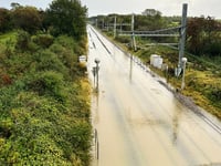 Flooding on tracks causes closures