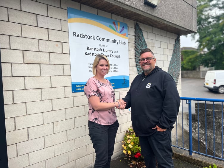 Radstock Town Council Clerk, George Clutten with Lit Fibre