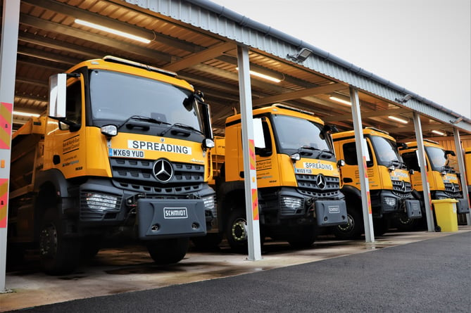 B&NES Council are getting ready for winter with fleet of grit-spreading lorries.