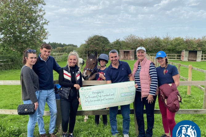 Jenny Godwin’s family along with friend, Shelley Ford.  The group visited HorseWorld to present the funds raised for the charity in memory of Jenny.