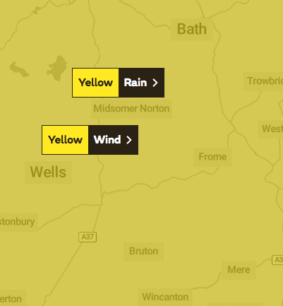 Yellow weather warning issued.