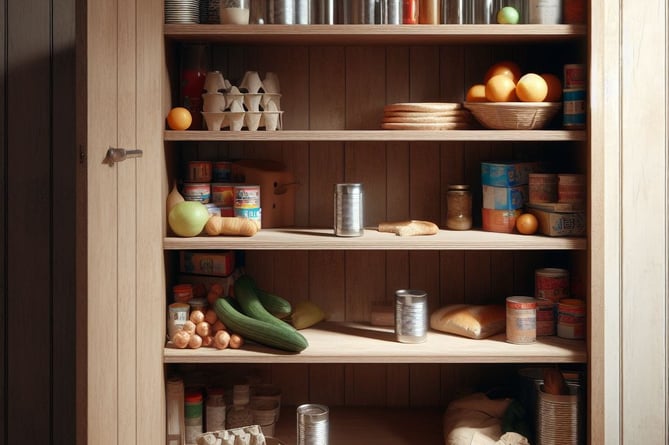 Stock image of a food cupboard