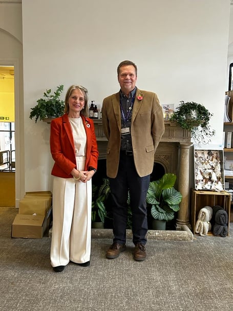 Wera Hobhouse MP and Wayne de Leeuw, Chief Executive and Accountable Officer.

