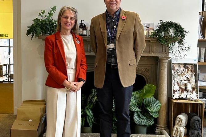 Wera Hobhouse MP and Wayne de Leeuw, Chief Executive and Accountable Officer.

