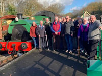Miners enjoy locomotive ride