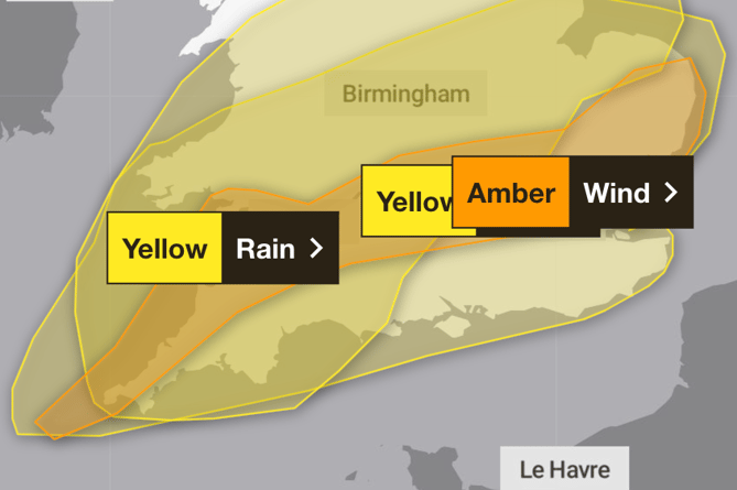 Met Office issue amber weather warning across the South West.
