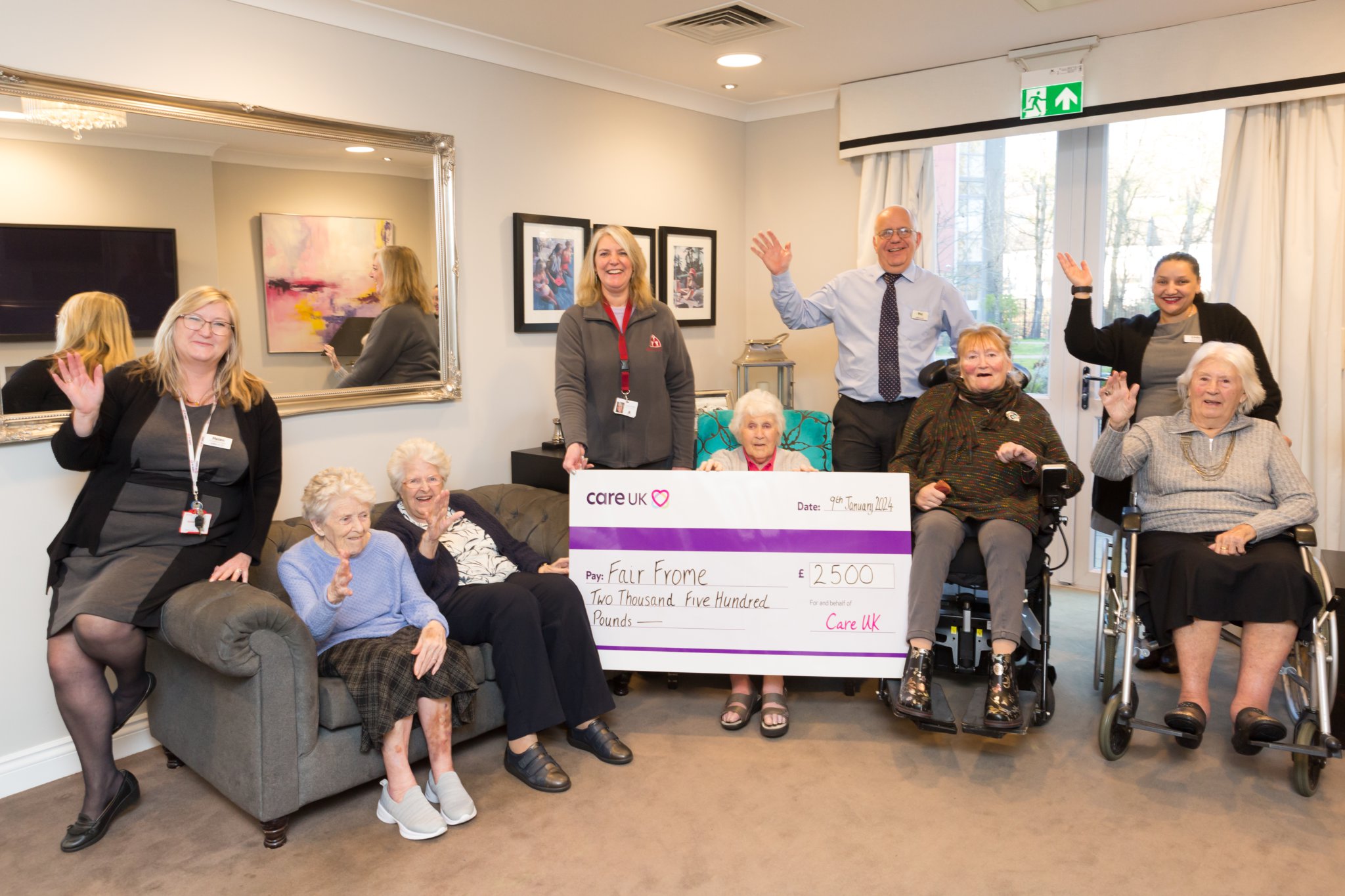 Frome care home raises £2,500 for local charity